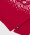 Baby-Pullover aus Wolle und Baumwolle mit Jacquard-Muster rot/vielfarbig