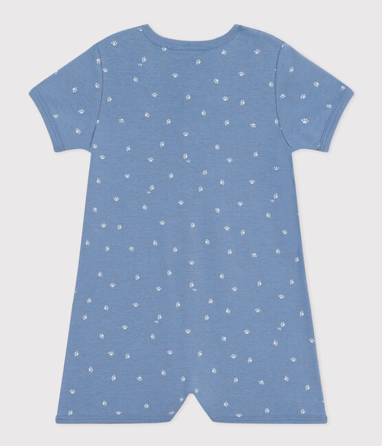 Kurzer Baby-Overall aus Baumwolle blau BEACH/ MARSHMALLOW