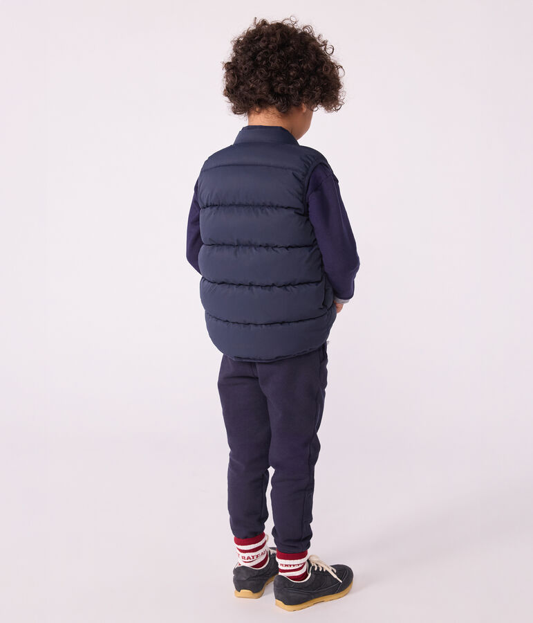 &Auml;rmellose Kinder-Winterjacke zum Wenden in zwei Farben blau/gelb