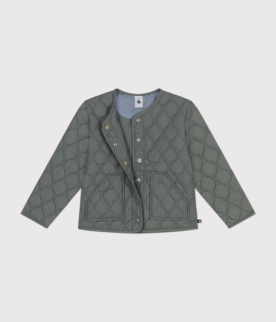 Leichte Kinder-Winterjacke für Mädchen grün THUYA