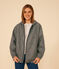 Kurze Damen-Regenjacke grün THUYA