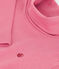 Kinder-Rollkragenshirt aus einfarbiger Baumwolle rosa