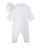 Unisex-Baby-Strampler und Mütze für Neugeborene weiss ECUME/braun SHITAKE