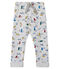 Baby-Hose aus bedrucktem Molton für Jungen grau BELUGA/weiss MULTICO