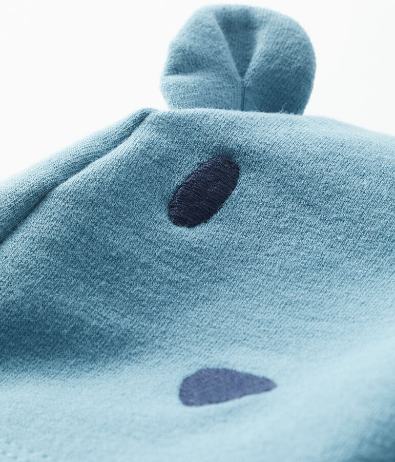 Entz&uuml;ckende Baby-M&uuml;tze Unisex aus Stretch-Molton blau