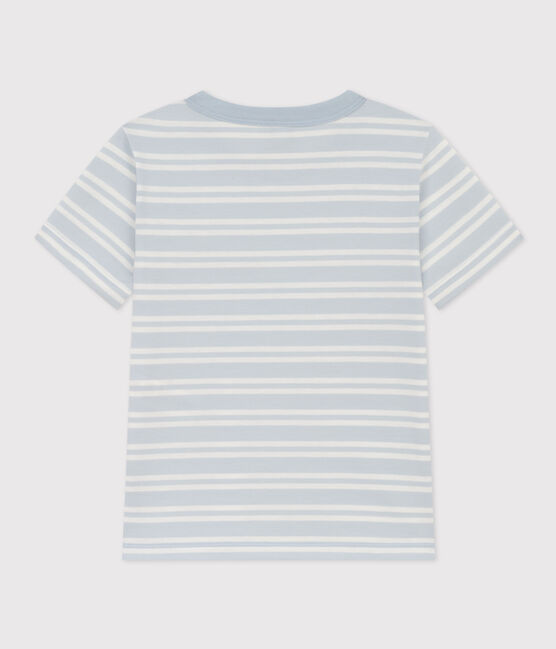 Gestreiftes Kinder-T-Shirt aus Baumwolle für Jungen GOMME/ MARSHMALLOW