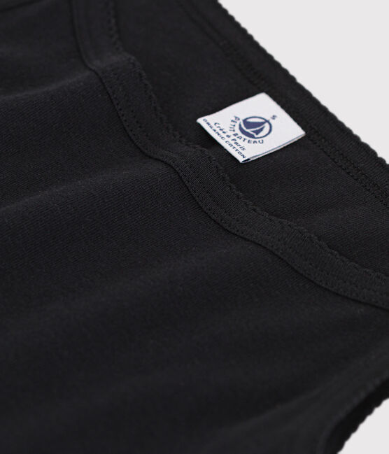 Spaghetti-Top aus BIO-Baumwolle für Damen schwarz NOIR