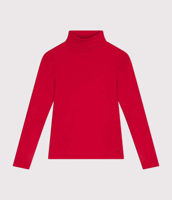 Damen-Rollkragenshirt "L'Iconique" aus Baumwolle rot CORRIDA