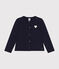 Kinder-Cardigan aus Molton für Mädchen blau SMOKING