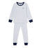 Pyjama garçon en milleraies grau POUSSIERE/weiss LAIT