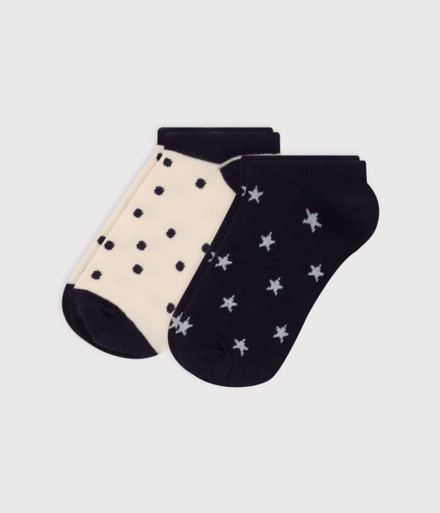 2er-Set Kindersocken aus Baumwolljersey mit Sternenmuster vielfarbig