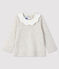 Langärmelige Baby-Bluse für Mädchen beige MONTELIMAR CHINE
