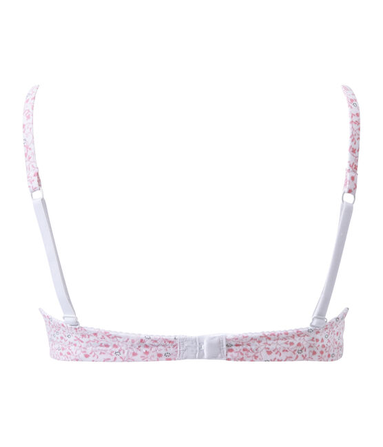 Gepolsterter Mädchen-BH weiss ECUME/weiss MULTICO