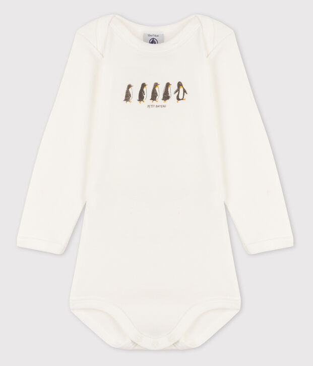 Lang&auml;rmliger Baby-Body f&uuml;r M&auml;dchen weiss/gelb