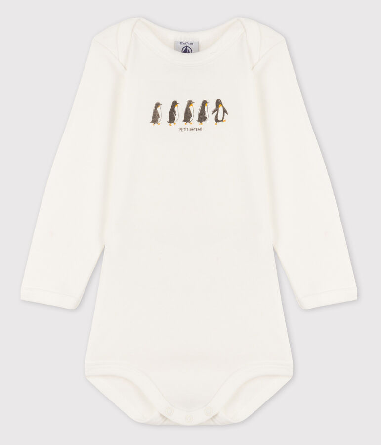 Lang&auml;rmliger Baby-Body f&uuml;r M&auml;dchen weiss/gelb
