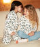Kinderpyjama aus Molton mit Blumenmotiv für Mädchen weiss AVALANCHE/ MULTICO