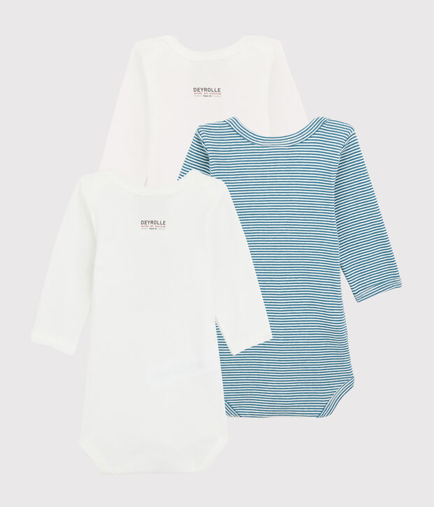 3er-Set lang&auml;rmelige Baby-Bodys f&uuml;r Jungen Petit Bateau x Deyrolle vielfarbig