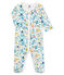 Baby-Strampler in Rippstrick für Mädchen weiss MARSHMALLOW/weiss MULTICO