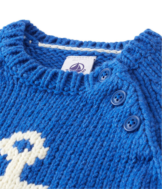 Baby-Jungen-Pullover mit Jacquard-Motiv blau LIMOGES