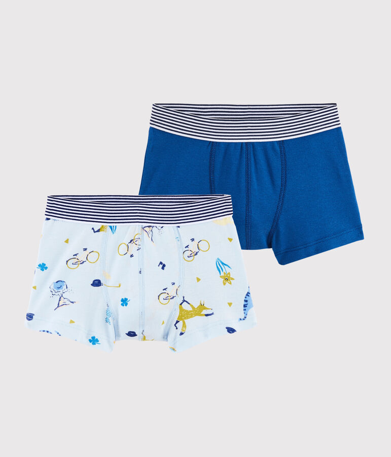 2er-Set Yoga-Boxershorts mit Tiermuster f&uuml;r kleine Jungen vielfarbig