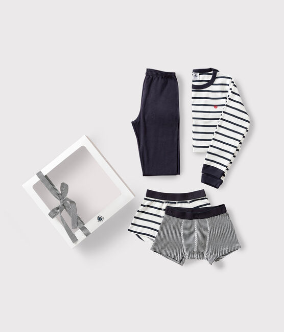 Geschenkset Pyjama und gestreifte Boxershorts aus Baumwolle variante 1