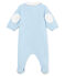 Baby-strampler jungen aus baumwoll-samt blau FRAICHEUR