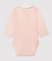 Rosa Baby-Body aus Bio-Baumwolle mit Kragen rosa FLEUR