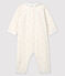 Fußloser Baby-Strampler aus Bio-Baumwolle mit Polka-Dot-Muster für Mädchen weiss MARSHMALLOW/weiss MULTICO