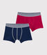 2er-Set Boxershorts aus Bio-Baumwolle und Elastan für Jungen