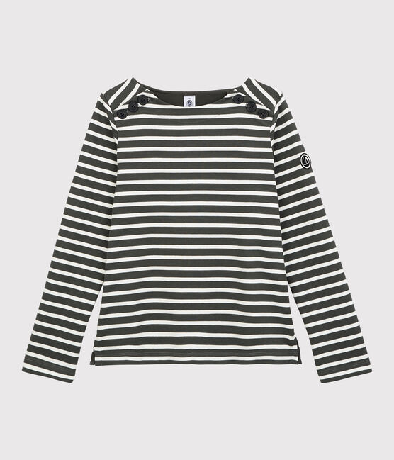Marineshirt für Damen grau ORAGE/weiss MARSHMALLOW