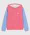 Kapuzen-Sweatshirt aus BIO-Baumwolle für Damen rot PEPS/weiss MARSHMALLOW