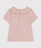 Kurzärmelige Baby-Bluse aus Jersey rosa SALINE