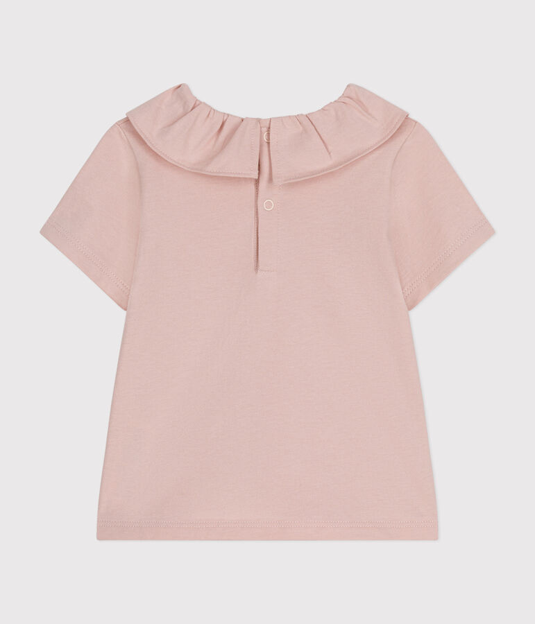 Kurz&auml;rmelige Baby-Bluse aus Jersey rosa SALINE