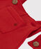 Kurze Baby-Latzhose aus leichtem Molton rot AURORA