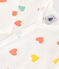 Strampler aus Baumwolle mit Herzen weiss MARSHMALLOW/weiss MULTICO