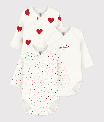 Body-Sets f&uuml;r Babys (unisex) aus Baumwolle mit Herzmuster