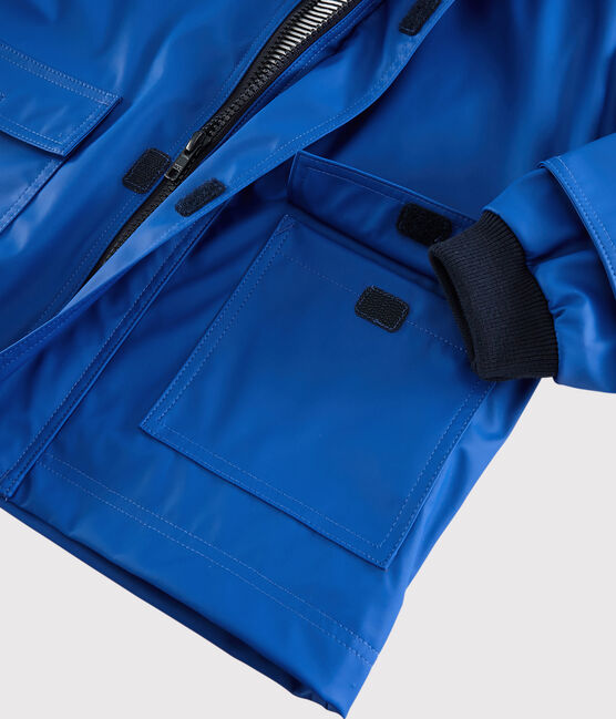 Kinder-Regenjacke, Mädchen / Jungen blau SURF