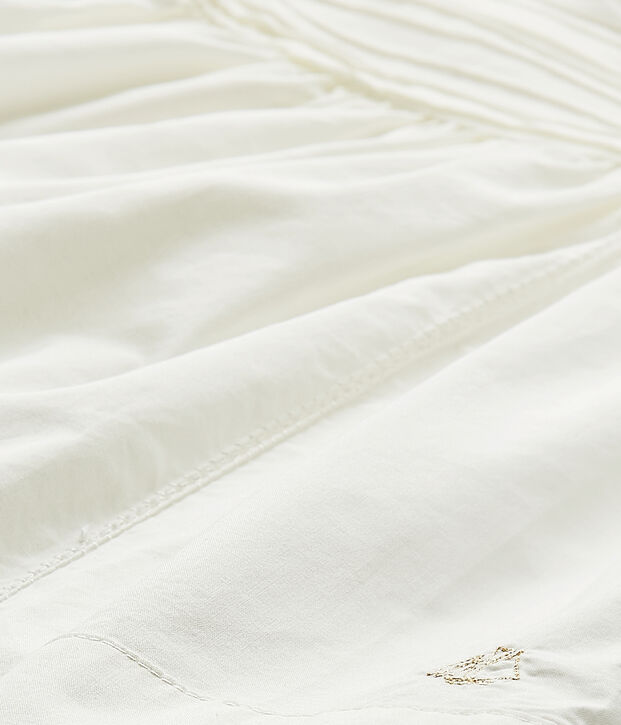 Baby-M&auml;dchen-Kleid aus Popeline weiss