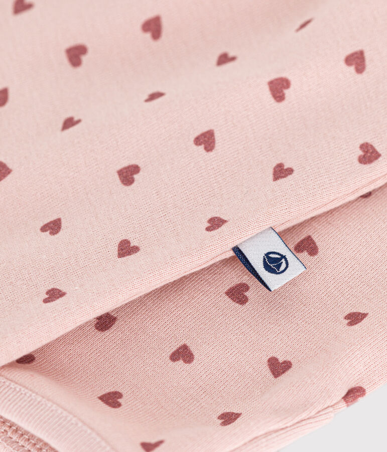 Gemusterter Strampler aus Baumwolle rosa SALINE/ ROSEWOOD