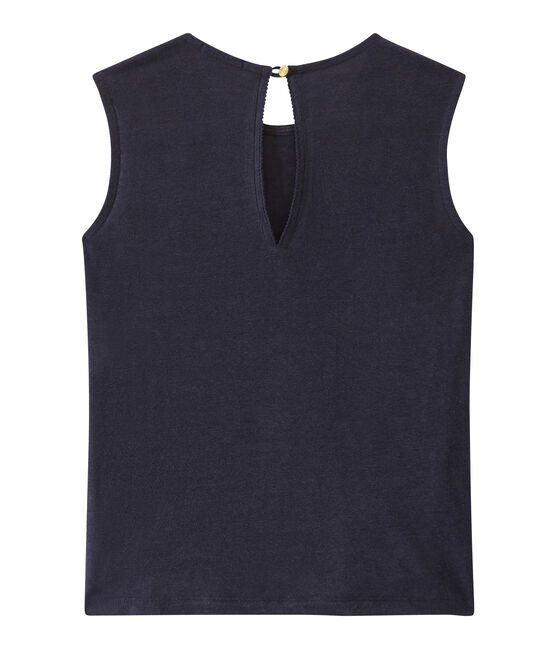 Ärmelloses Damen-Top aus Leinen blau SMOKING