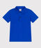 Kurzärmeliges Kinder-Poloshirt aus einfarbiger Baumwolle  blau PERSE