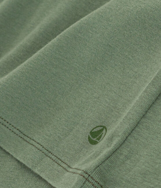 T-Shirt L’ICONIQUE aus Baumwolle mit rundem Ausschnitt für Damen grün CROCO