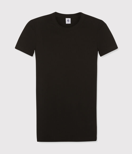 Eng anliegendes T-Shirt mit Rundhalsausschnitt aus Baumwolle für Damen schwarz NOIR