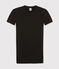 Eng anliegendes T-Shirt mit Rundhalsausschnitt aus Baumwolle für Damen schwarz NOIR
