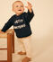 Baby-Sweatshirt aus Molton blau SMOKING