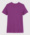 Damen-T-Shirt aus Baumwolle mit Rundhalsausschnitt violett HIBISCUS