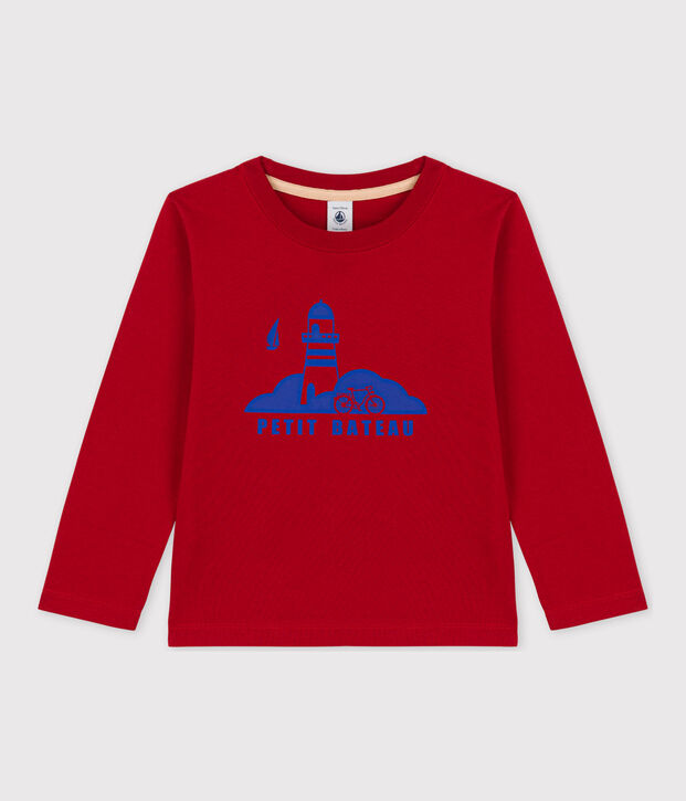 Lang&auml;rmeliges Kinder-T-Shirt aus Baumwolle f&uuml;r Jungen rot