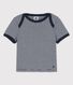 Kurzärmeliges Baby-T-Shirt aus Bio-Baumwolle mit Ringelstreifen