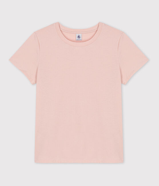 GERADES T-Shirt mit Rundhalsausschnitt aus Bio-Baumwolle Damen rosa SALINE