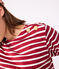 Damen-Streifenshirt "Marinière" aus Baumwolle rot AMARANTE/ MILK